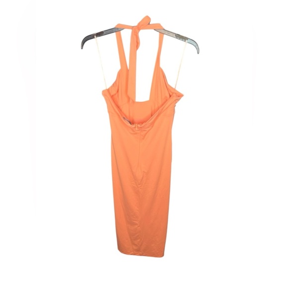 Bardot Guilia Halter MIDI Dress Slit At Side - Picture 4 of 4